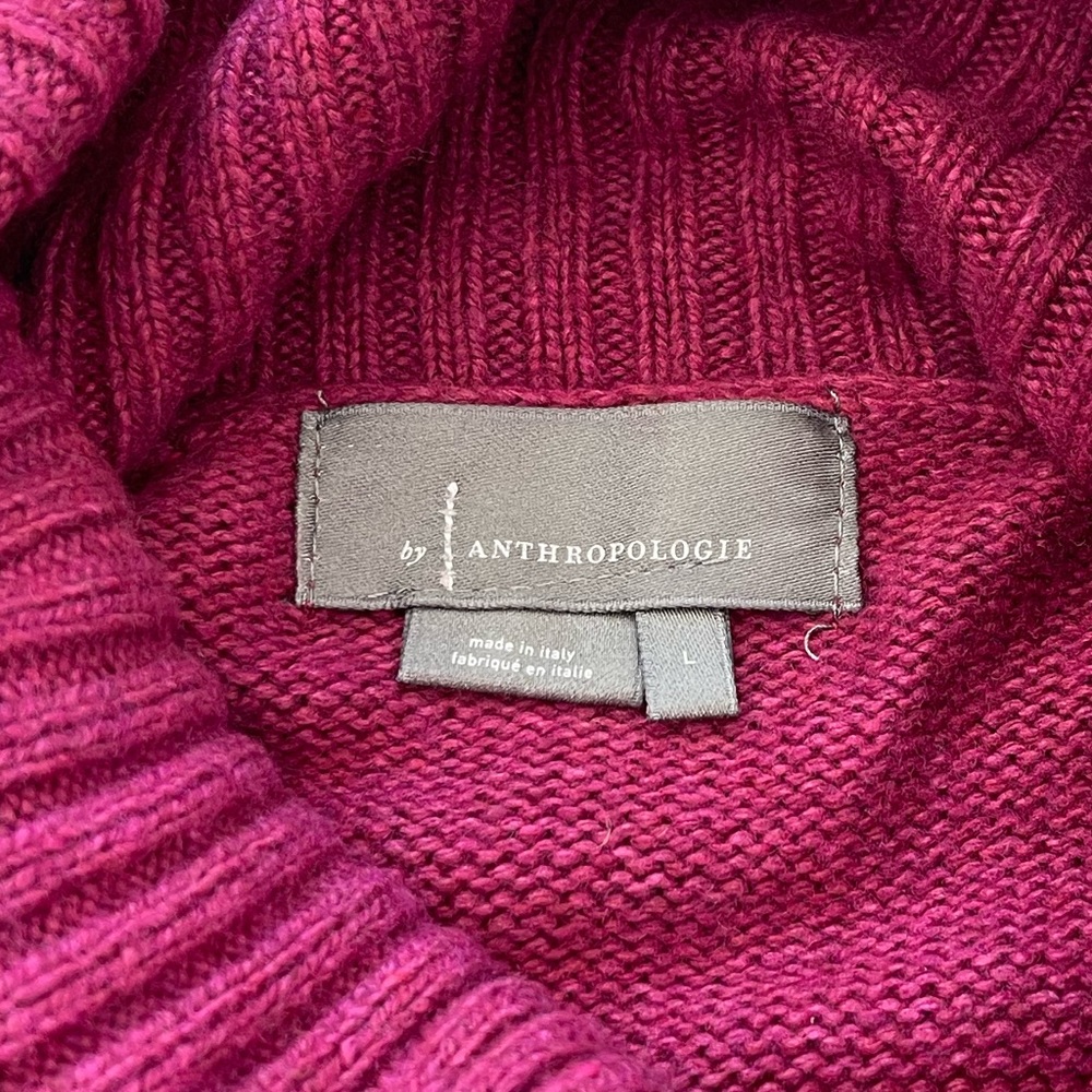 HP! Anthropologie Blair Turtleneck Sweater Magenta NWT Women’s Size Large - Picture 2 of 7